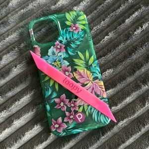 Loopy case iPhone 13 6.1” screen Clear Sea Glass Floral